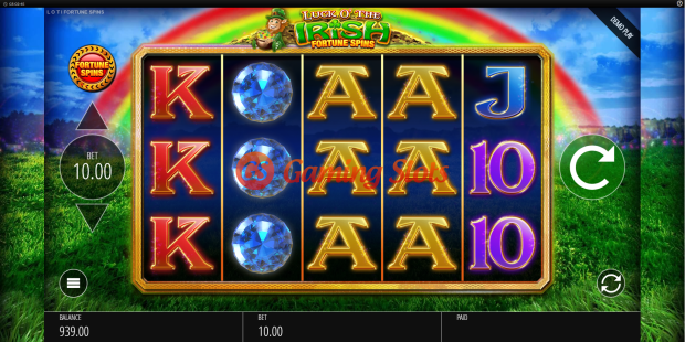 Base Game for Luck O' The Irish Fortune Spins slot from BluePrint Gaming