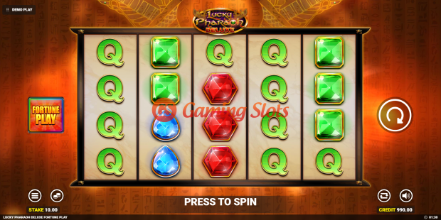 Base Game for Lucky Pharaoh Deluxe Fortune Play slot from BluePrint Gaming