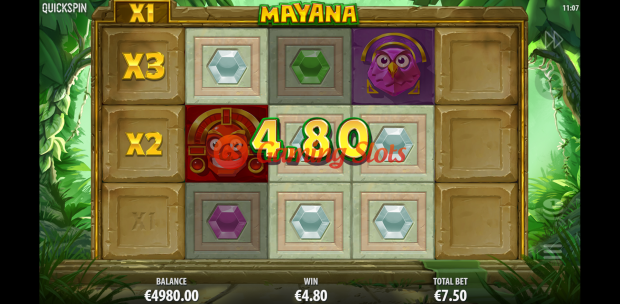 Base Game for Mayana slot from Quickspin