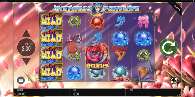 Base Game for Mistress of Fortune slot from BluePrint Gaming