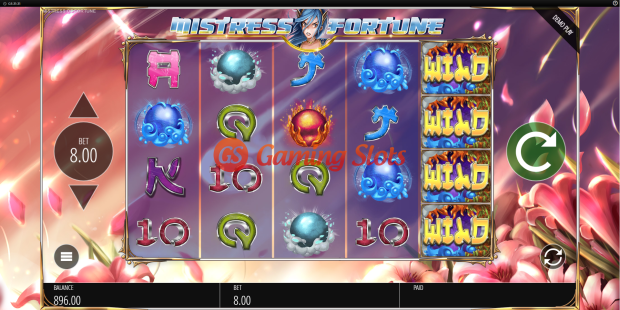 Base Game for Mistress of Fortune slot from BluePrint Gaming