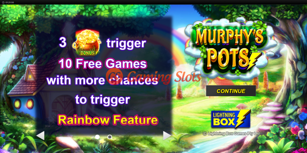 Game Intro for Murphy's Pots slot from Lightning Box Games