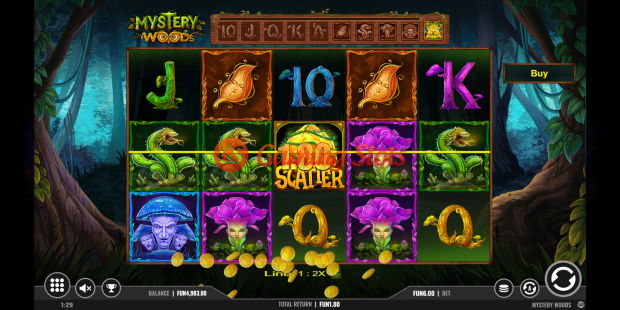 Mystery Woods slot base game by 1X2 Gaming