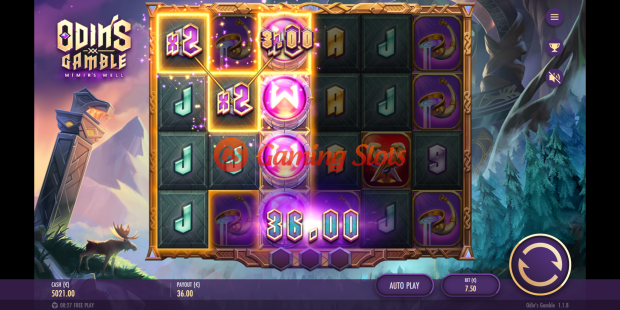 Base Game for Odins Gamble slot from Thunderkick