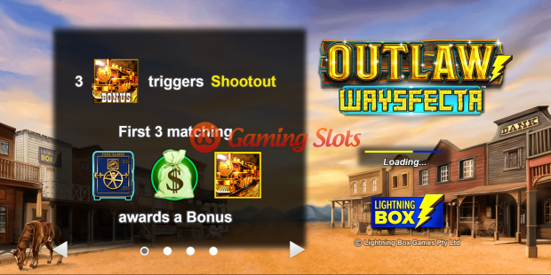 Game Intro for Outlaw Waysfecta slot from Lightning Box Games