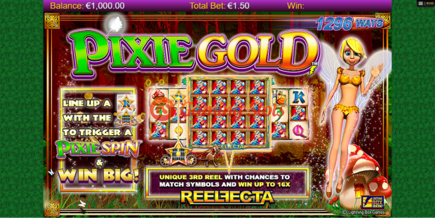 Game Intro for Pixie Gold slot from Lightning Box Games