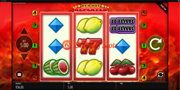 Base Game for Red Hot Repeater slot from BluePrint Gaming