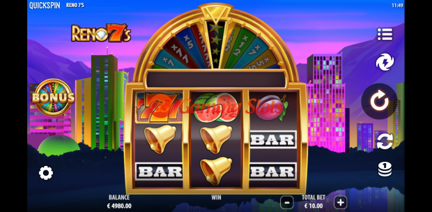 Game Intro for Reno 7's slot from Quickspin
