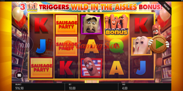 Base Game for Sausage Party slot from BluePrint Gaming