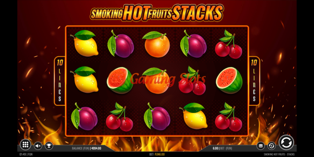Smoking Hot Fruits Stacks slot base game by 1X2 Gaming