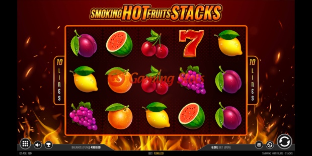 Smoking Hot Fruits Stacks slot base game by 1X2 Gaming
