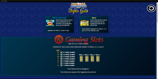 Pay Table for Stellar Jackpots With Dolphin***(NO FREE PLAY) slot from Lightning Box Games