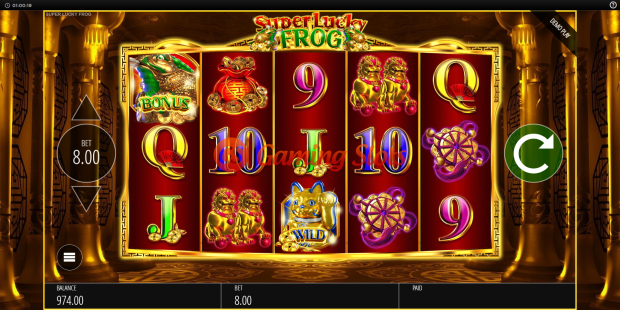 Base Game for Super Lucky Frog slot from BluePrint Gaming