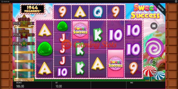 Base Game for Sweet Success Megaways slot from BluePrint Gaming