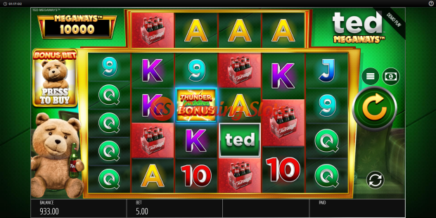 Base Game for Ted Megaways slot from BluePrint Gaming
