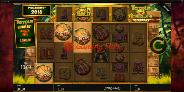 Base Game for Temple of Treasure Megaways slot from BluePrint Gaming