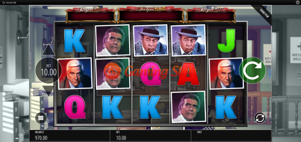 Base Game for The Naked Gun slot from BluePrint Gaming