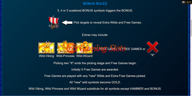 Game Rules for Viking Fire slot from Lightning Box Games