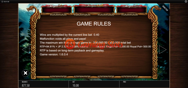 Game Rules for Vikings of Fortune slot from BluePrint Gaming
