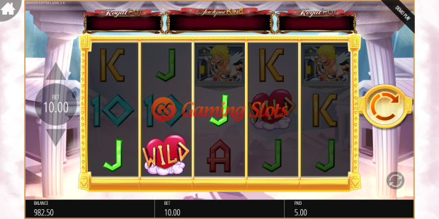 Base Game for Whole Lotta Love Jackpot King slot from BluePrint Gaming