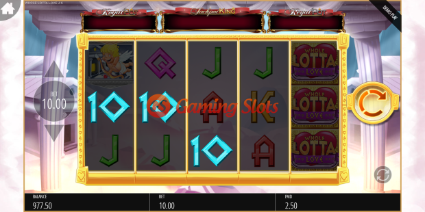 Base Game for Whole Lotta Love Jackpot King slot from BluePrint Gaming