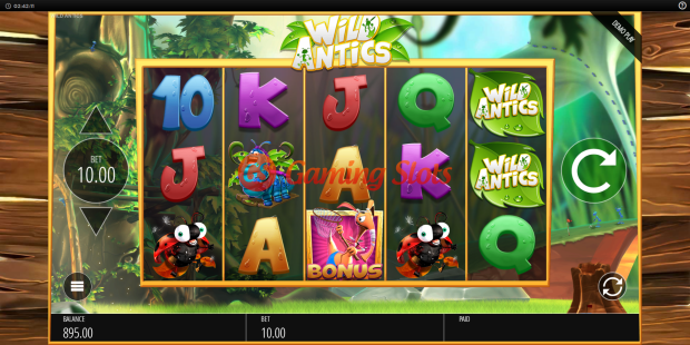 Base Game for Wild Antics slot from BluePrint Gaming