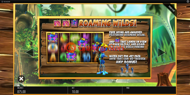 Pay Table for Wild Antics slot from BluePrint Gaming