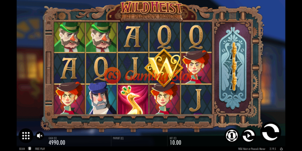 Base Game for Wild Heist at Peacock Manor slot from Thunderkick