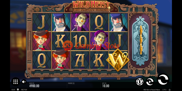 Base Game for Wild Heist at Peacock Manor slot from Thunderkick