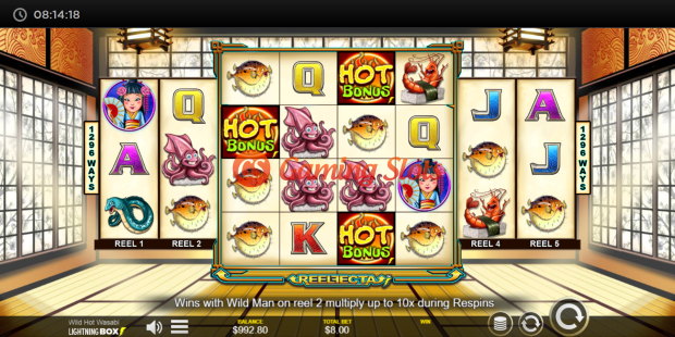 Base Game for Wild Hot Wasabi slot from Lightning Box Games