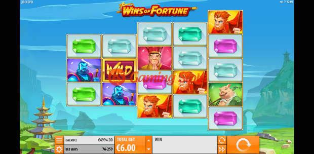 Base Game for Wins of Fortune slot from Quickspin