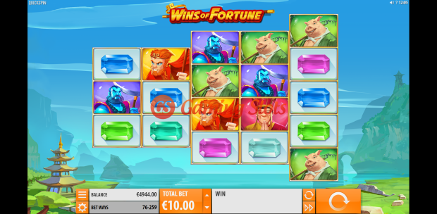 Game Intro for Wins of Fortune slot from Quickspin