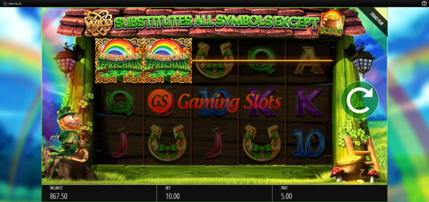 Base Game for Wish Upon a Leprechaun slot from BluePrint Gaming