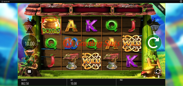 Base Game for Wish Upon a Leprechaun slot from BluePrint Gaming