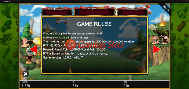 Game Rules for Worms Reloaded slot from BluePrint Gaming