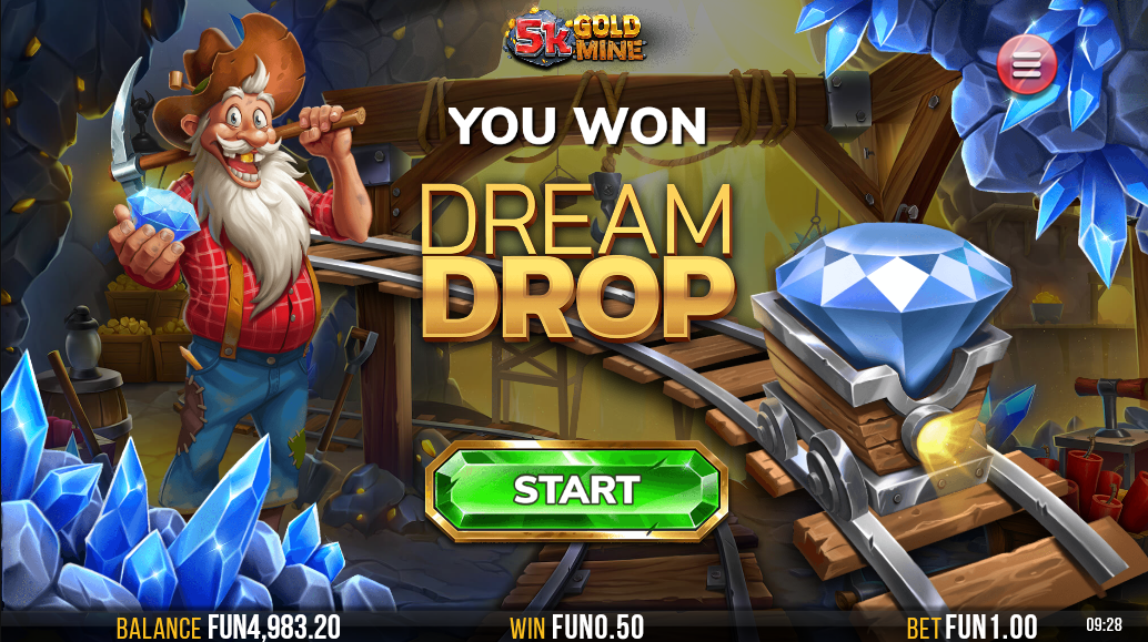 5k gold mine dream drop slot dream drop win