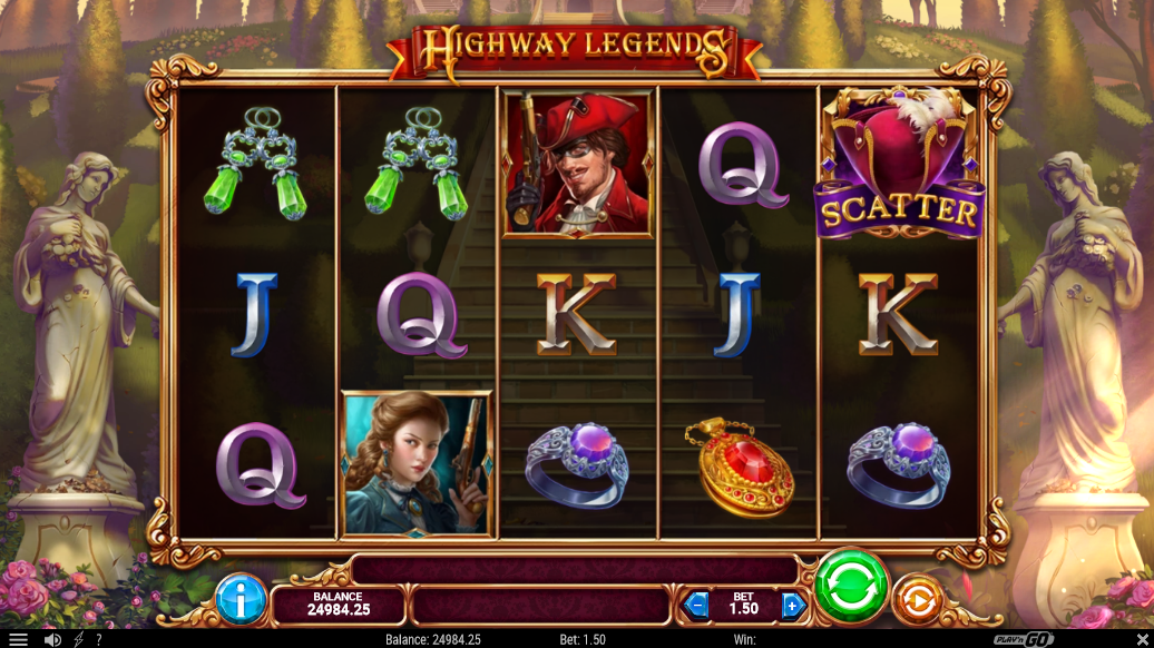 highway legends slot base game