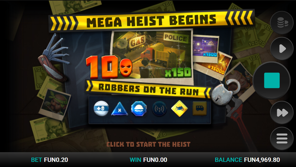 mega heist slot bonus game