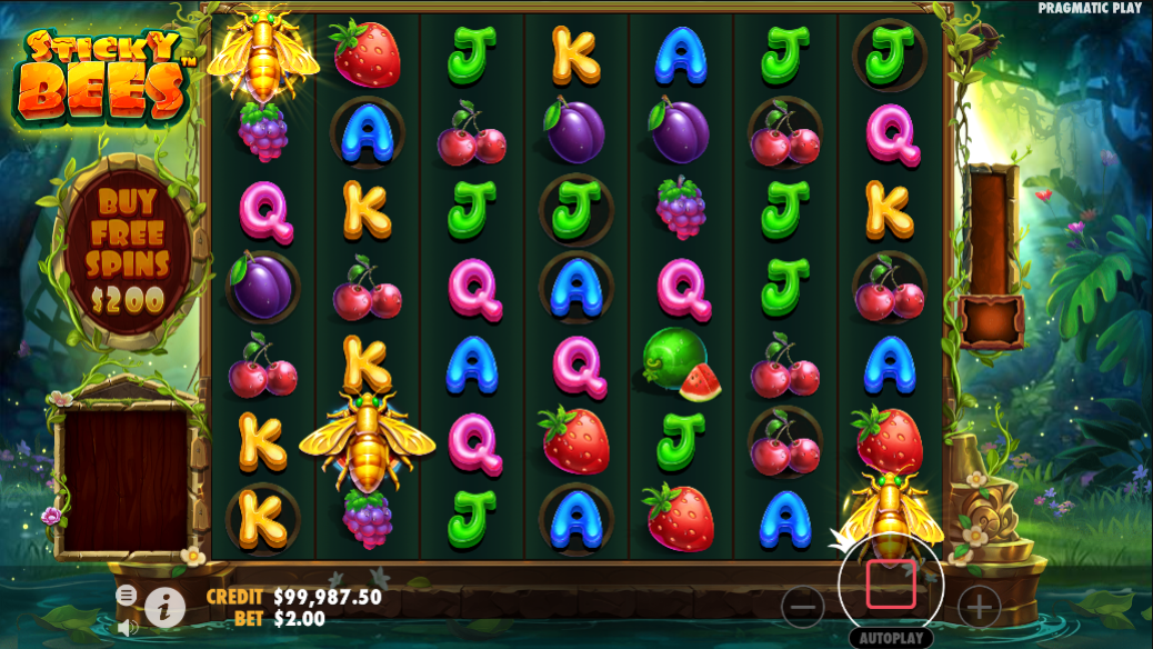 sticky bees slot base game