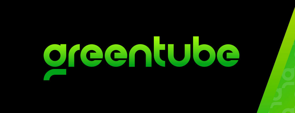 greentube logo green text on black background