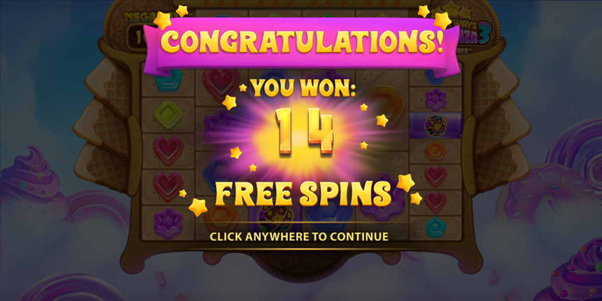 candyways bonanza 3 megaways slot free spins activated