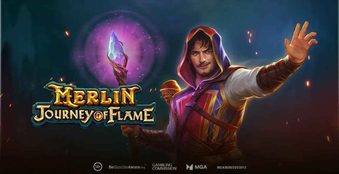 merlin journey of flame slot banner