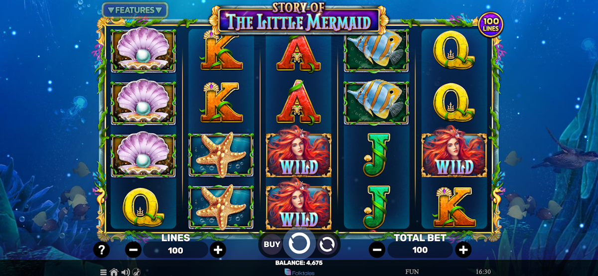 story of the little mermaid slot base game
