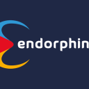 endorphina logo blue background
