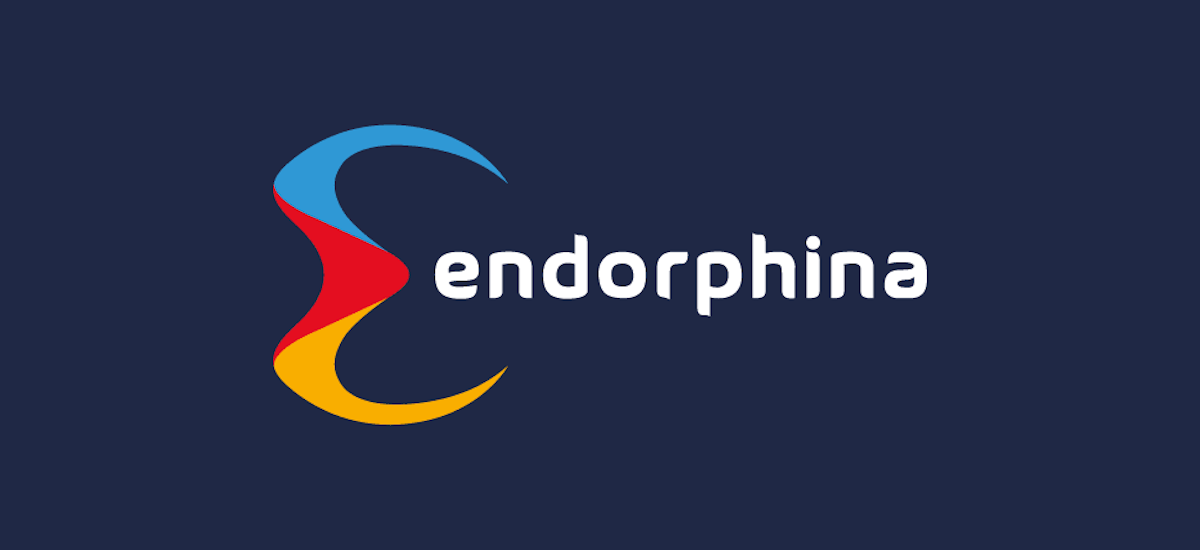 endorphina logo blue background