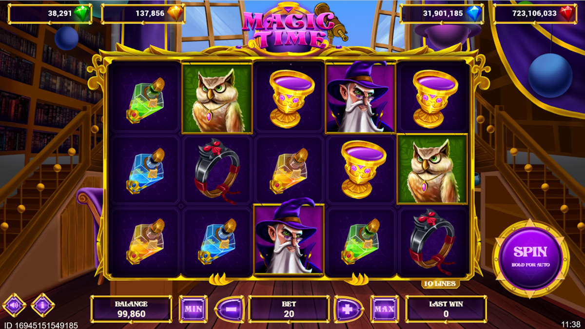 magic time slot by PopOK Gaming base game