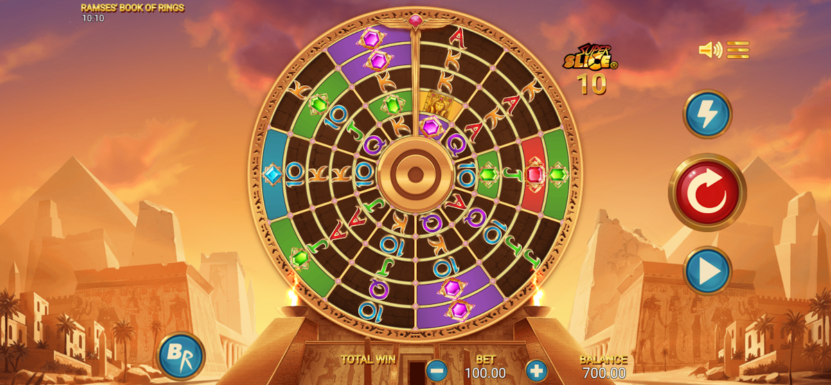 The base game for ramses book of rings slot by raw igaming 