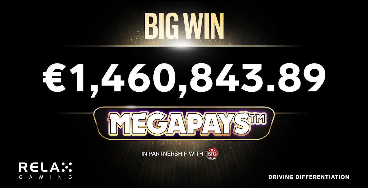 relax gaming jackpot win on megapays slot