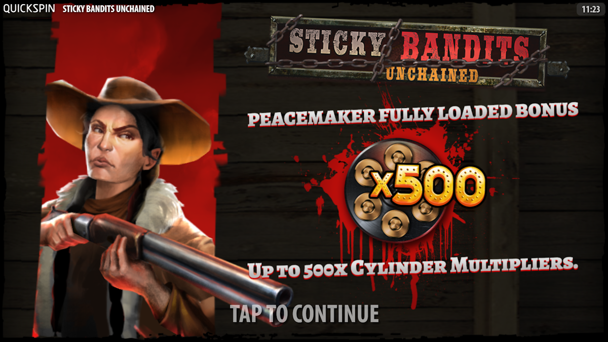 sticky bandits unchained slot game intro