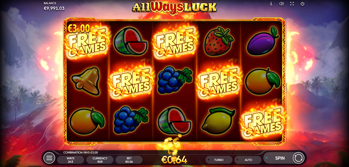 all ways luck slot free games initiated by endorphina